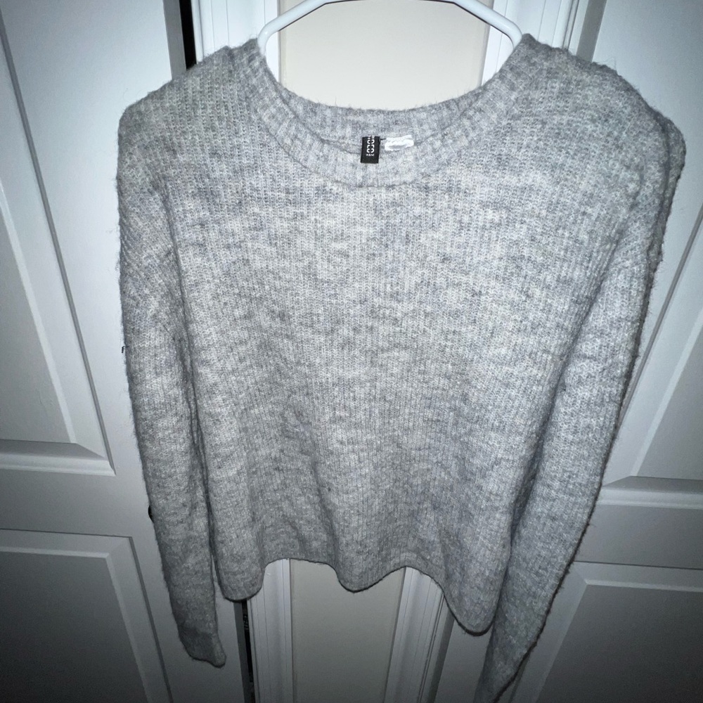 Grey knit sweater